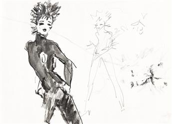 JOE EULA (1925-2004) Lizas Back! Portfolio of drawings of Liza Minnelli from her live album from 2002.